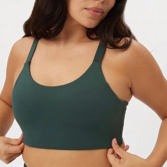 Girlfriend Collective Simone High Support Sports Bra Moss Green XL NWT - Picture 2 of 15